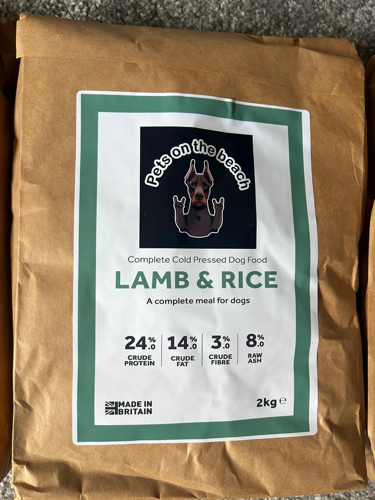 Lamb and rice cold pressed food 12kg